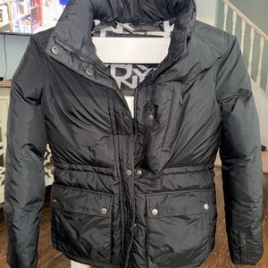DKNY Black Puffer Coat sz XS